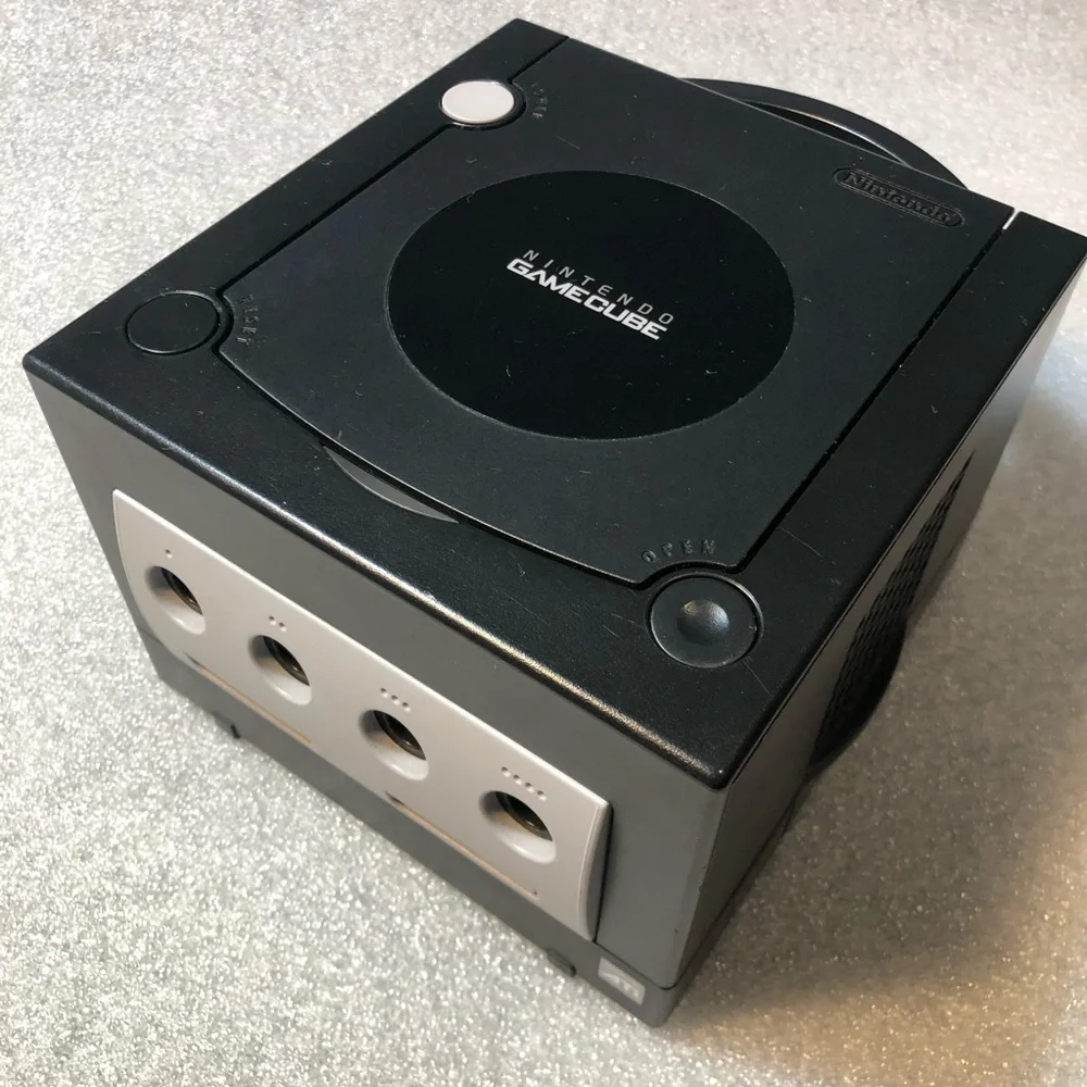 Nintendo GameCube Black Console DOL-101 US 2 Controller Cable Power Cord 1 Game